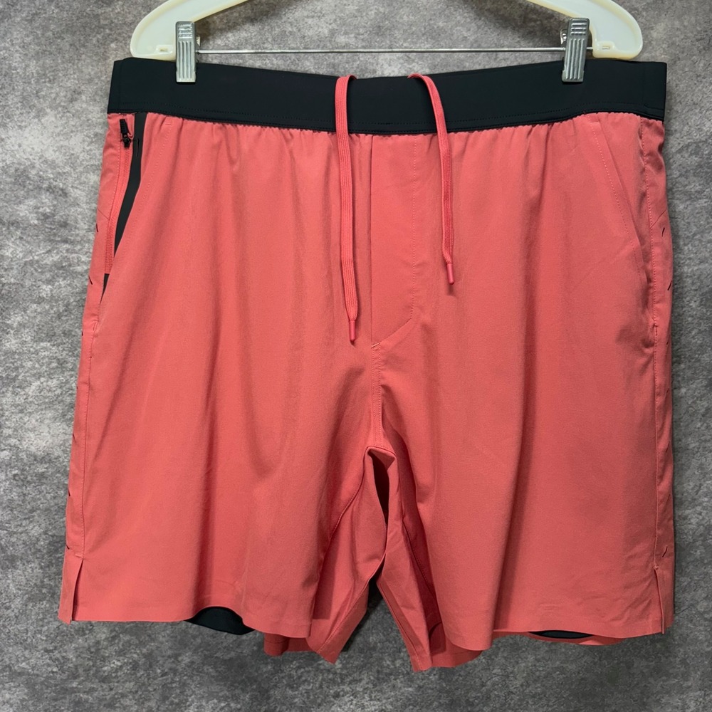 Ten Thousand The Interval Short Mens Size XXL Light Red Lined 7" Inseam Gym